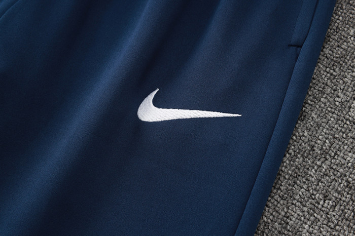 2024 NK Royal Blue Half Pull Tracksuit #05(半拉链)(红色领)