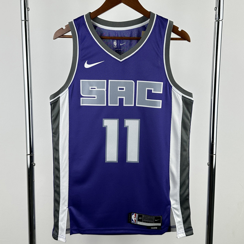 22-23 Kings SABONIS #11 Purple Top Quality Hot Pressing NBA Jersey