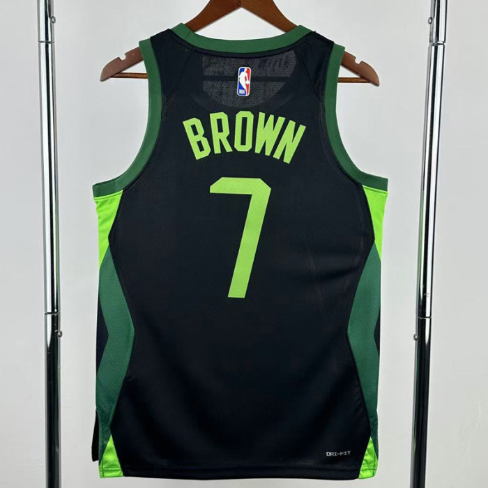 24-25 CELTICS BROWN #7 Black City Edition Top Quality Hot Pressing NBA Jersey