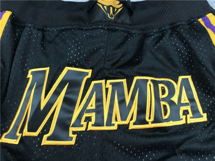 Lakers Mamba Black City Edition Top Quality NBA Pocket Pants *湖人曼巴