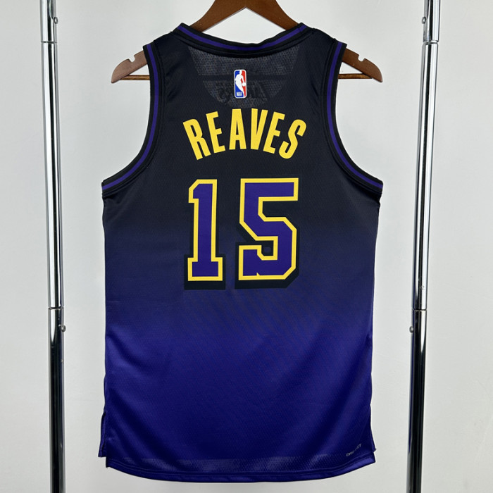 24-25 LAKERS REAVES #15 Royal blue City Edition Top Quality Hot Pressing NBA Jersey