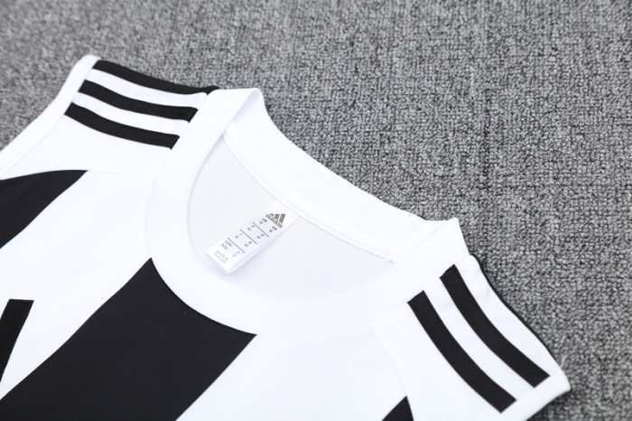 2025 AD White black Tank top and shorts suit