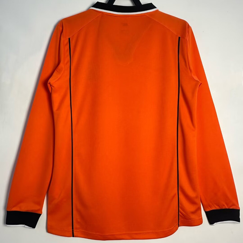 1998 Netherlands Home Long Sleeve Retro Soccer Jersey (长袖)