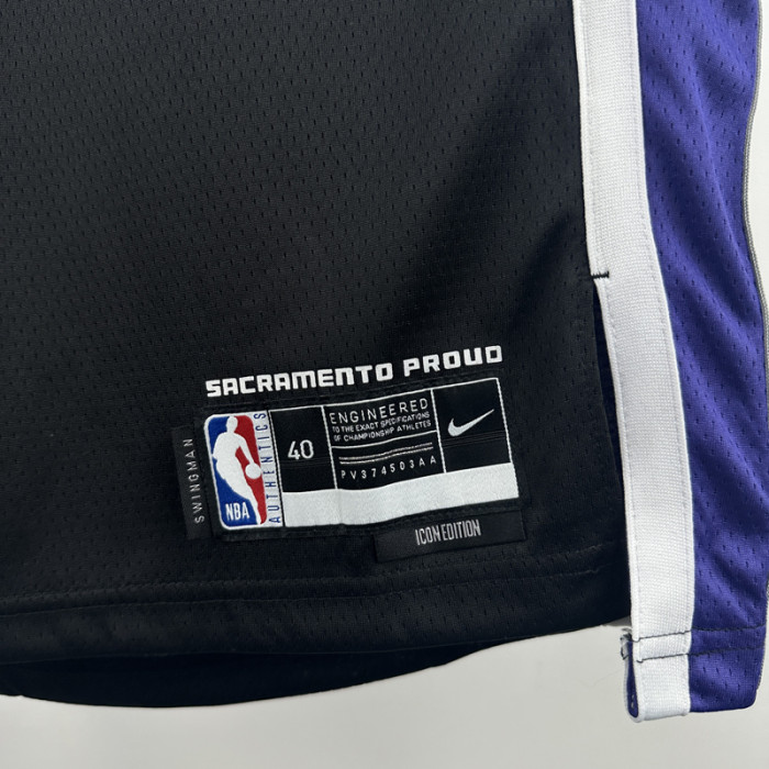 23-24 Kings SABONIS #11 Black Top Quality Hot Pressing NBA Jersey