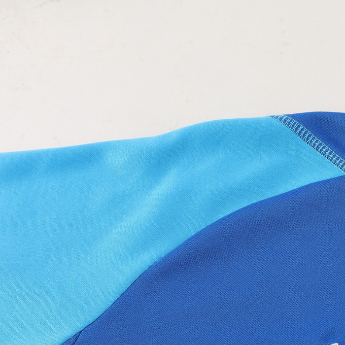 2024 AD Fancy Blue Kids Half Pull Tracksuit #AB05 (童装) (半拉链)