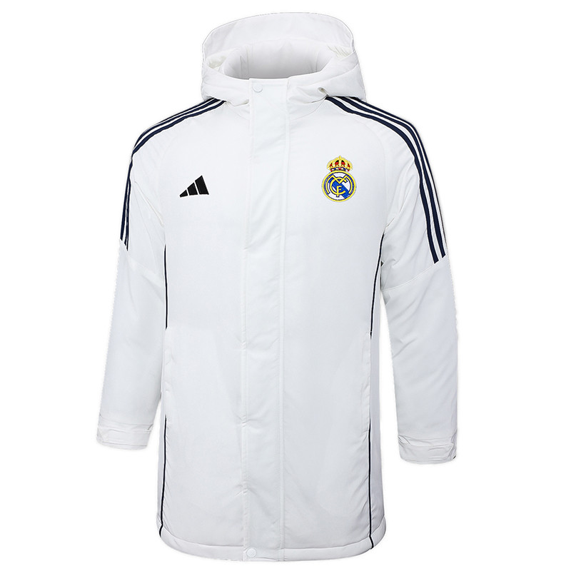 24-25 RMA White Hooded Windbreaker Fabric Cotton Coat #G209(彩标)