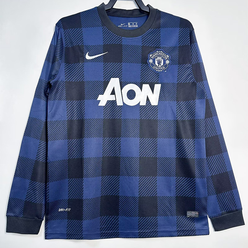 2013-2014 Man Utd Away Long Sleeve Retro Soccer Jersey (长袖)