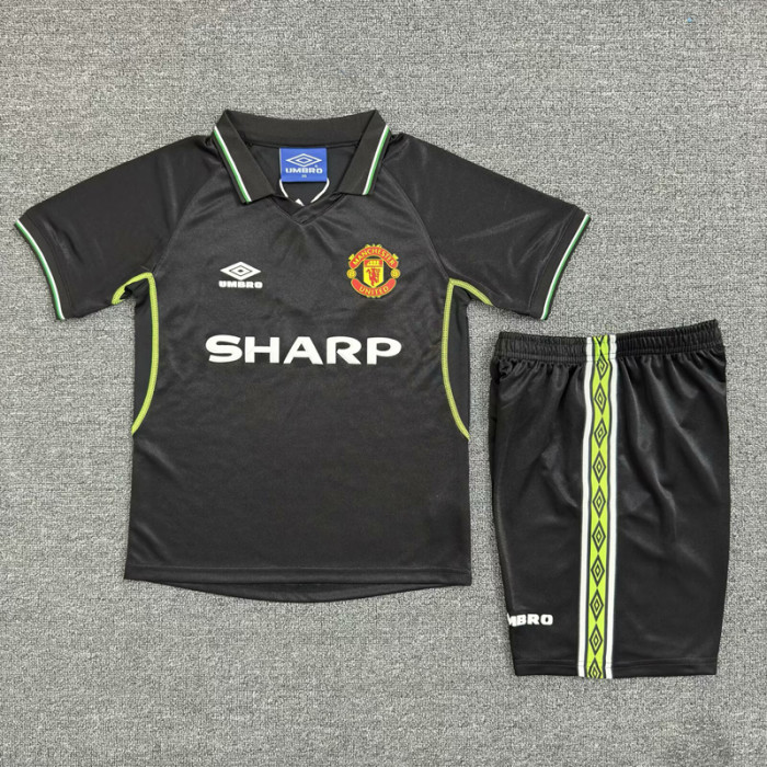 1998 Man Utd Third Kids Retro Soccer Jersey