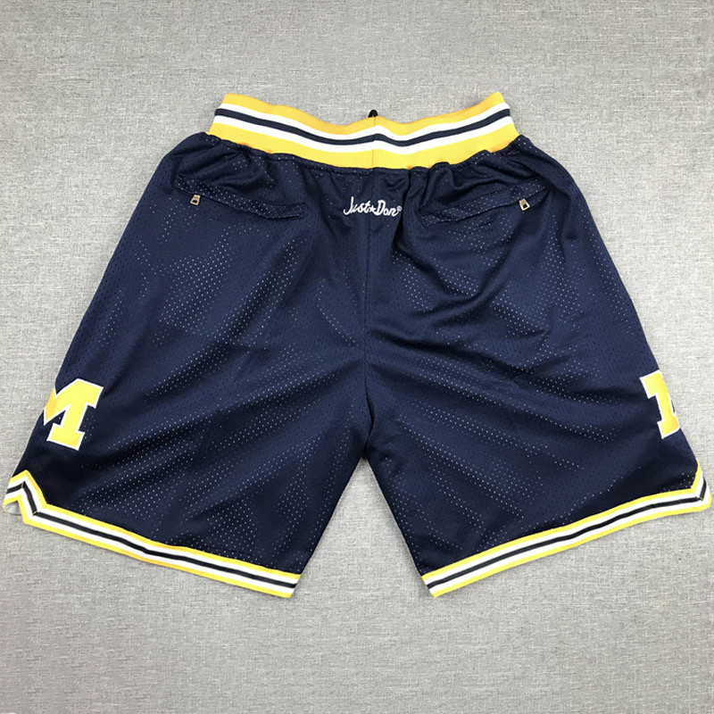 Michigan Dark blue City Edition Top Quality NBA Pocket Pants * 密歇根