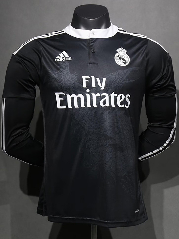 2014-2015 RMA Away Player Version Long Sleeve Retro Soccer Jersey(长袖球员)