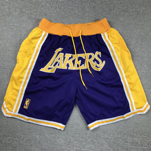 Lakers Purple City Edition Top Quality NBA Pocket Pants *湖人