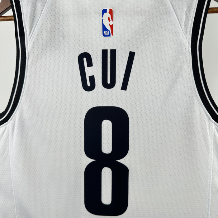 22-23 NETS CUI #8 White Top Quality Hot Pressing NBA Jersey
