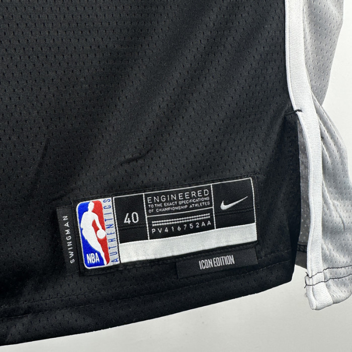 22-23 SA Spurs FOX #4 Black Top Quality Hot Pressing NBA Jersey