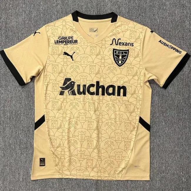 24-25 RC Lens Yellow GoalKeeper Fans Soccer Jersey *全广告