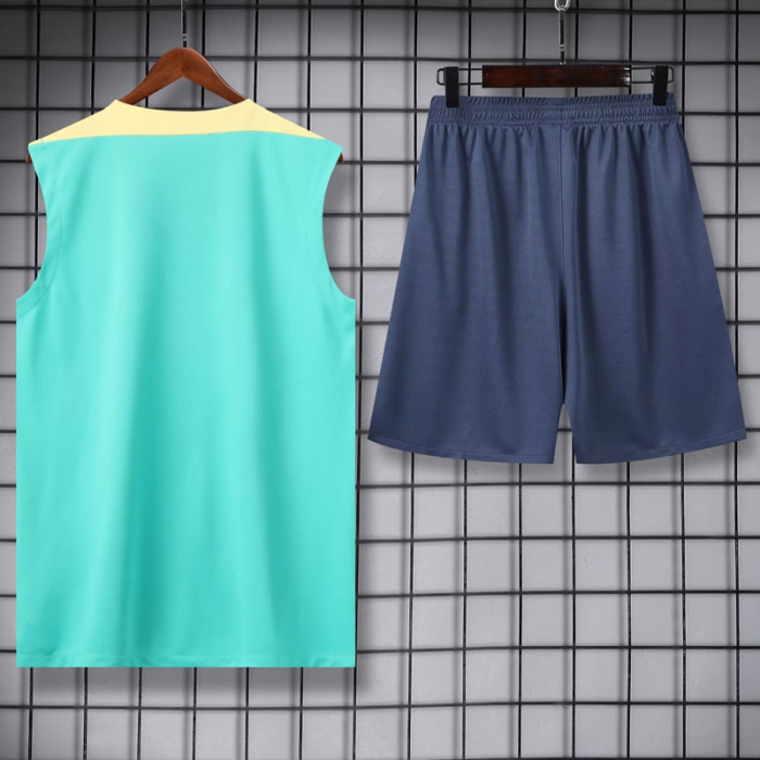 24-25 Club America Light green Tank top and shorts suit