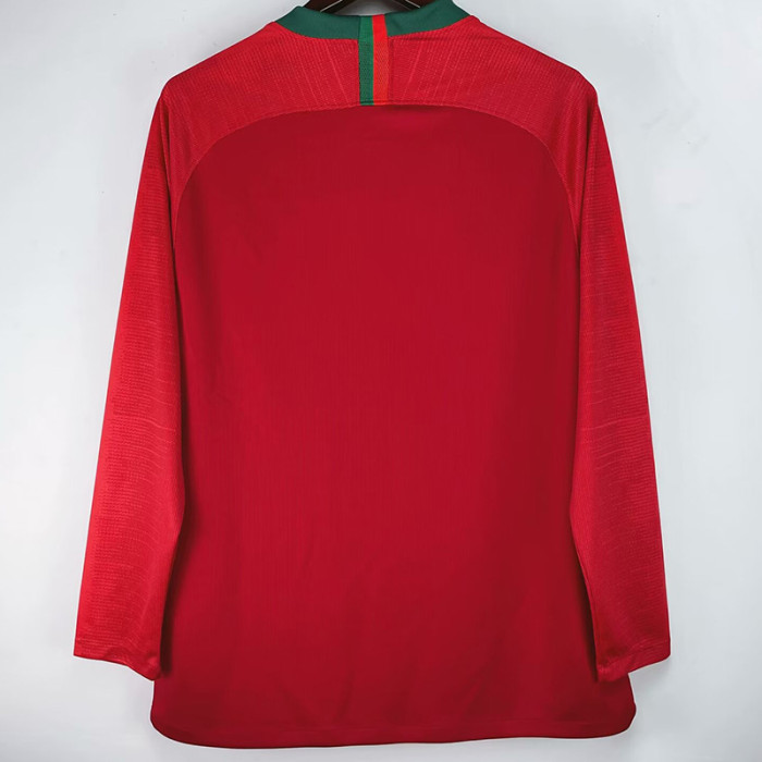 2018 Portugal Home Long Sleeve Retro Soccer Jersey(长袖)