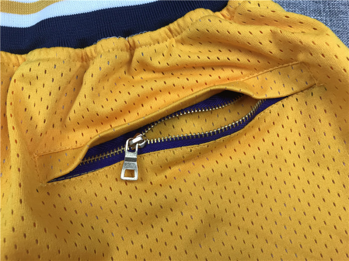Michigan Yellow City Edition Top Quality NBA Pocket Pants * 密歇根