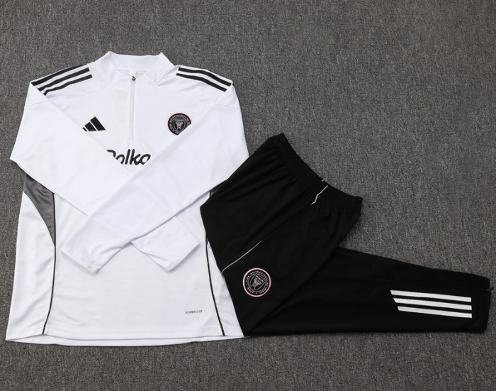 25-26 Inter Miami White Half Pull Tracksuit #B2522(半拉链)