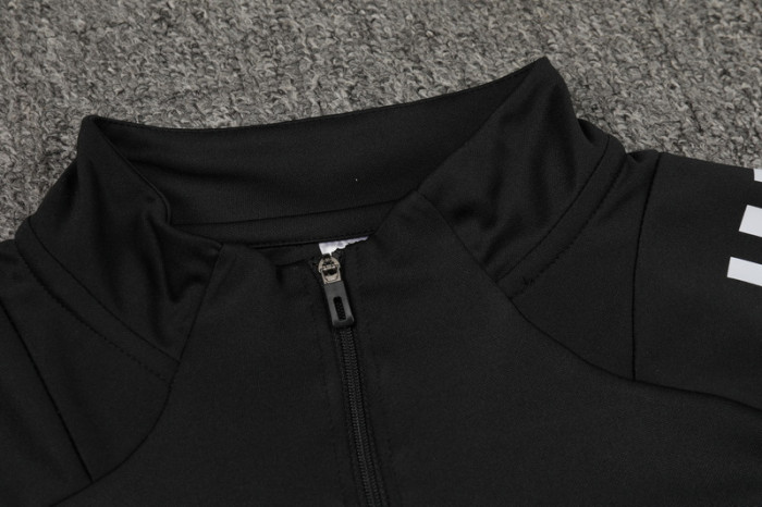 2024 AD Black Half Pull Tracksuit (半拉链)