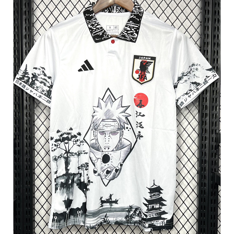 2024 Japan White Special Edition Fans Soccer Jersey #碳画鸣人