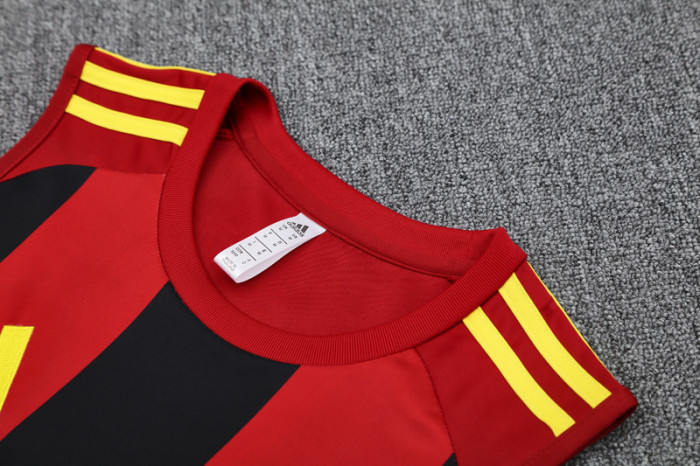 2025 AD Red black Tank top and shorts suit