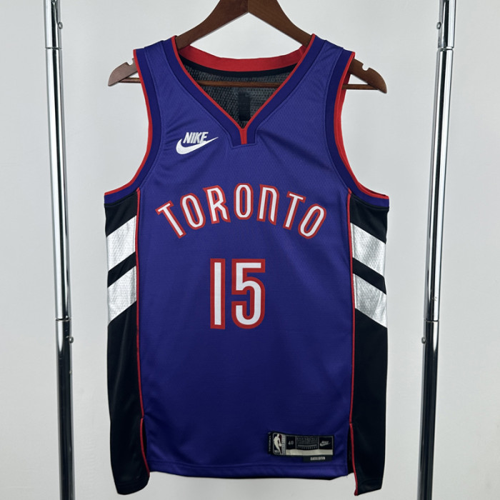 24-25 Raptors CARTER #15 Purple Retro Top Quality Hot Pressing NBA Jersey