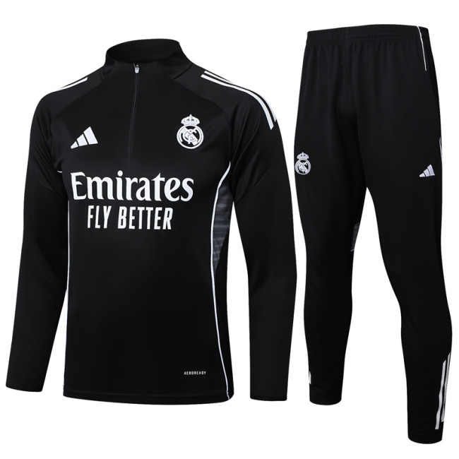 25-26 RMA Black Half Pull Tracksuit #B2501(半拉链)