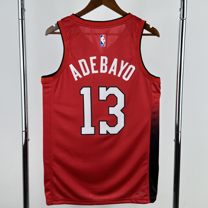 24-25 HEAT ADEBAYO #13 Red City Edition Top Quality Hot Pressing NBA Jersey (V领）