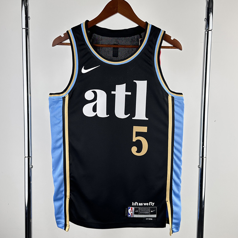23-24 Hawks MURRAY #5 Black City Edition Top Quality Hot Pressing NBA Jersey