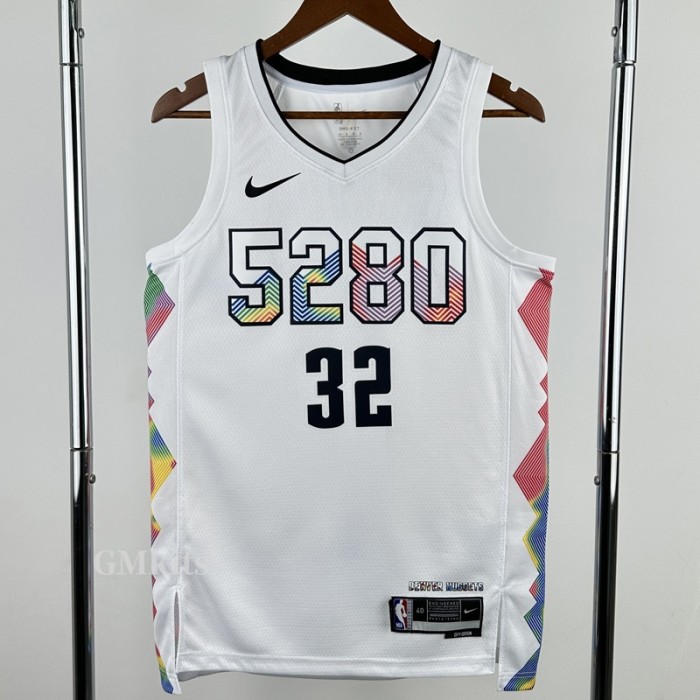 24-25 Nuggets GORDON #32 White City Edition Top Quality Hot Pressing NBA Jersey