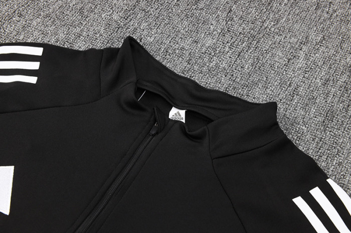 2025 AD Black Half Pull Tracksuit (半拉链)