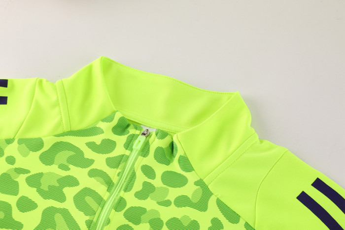 2025 AD Fluorescent green Half Pull Tracksuit #AB08 (半拉链)