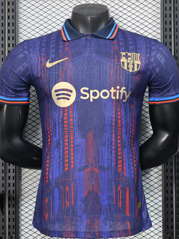25-26 BAR Royal Blue Special Edition Player Version Training Shirts *翻领