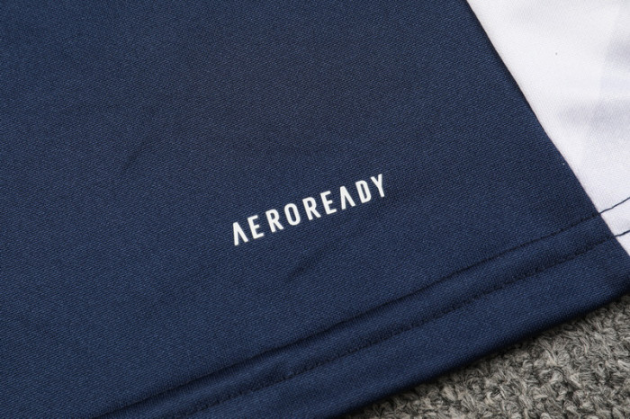 2024 AD Navy blue Kids Half Pull Tracksuit (童装)(半拉链)