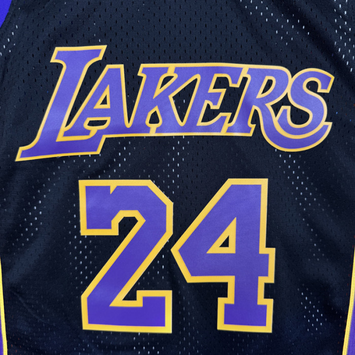 2009-2010 LAKERS BRYANT #24 Black Retro Top Quality Hot Pressing NBA Jersey
