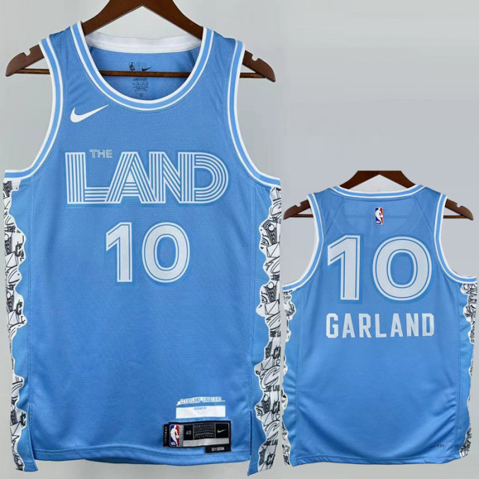24-25 Cleveland Cavaliers GARLAND #10 Light blue City Edition Top Quality Hot Pressing NBA Jersey