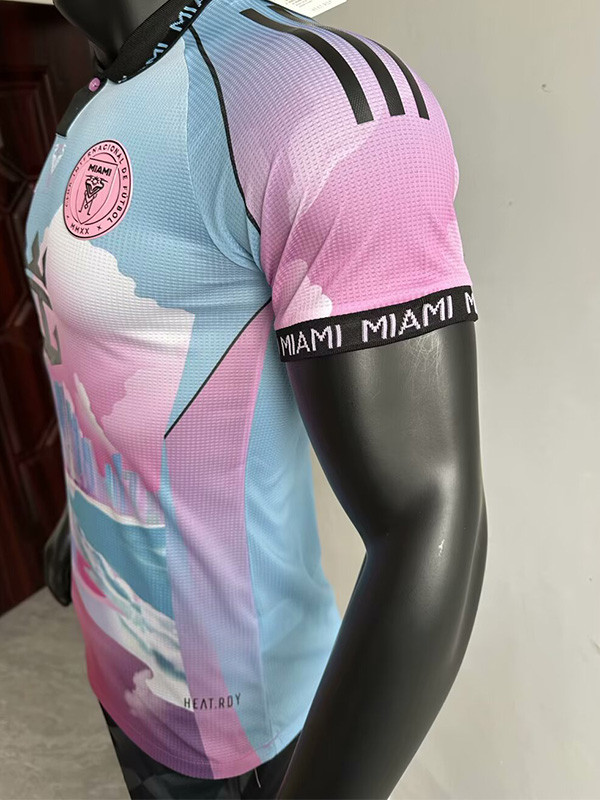 25-26 Inter Miami Pink Blue Special Edition Player Version Soccer Jersey