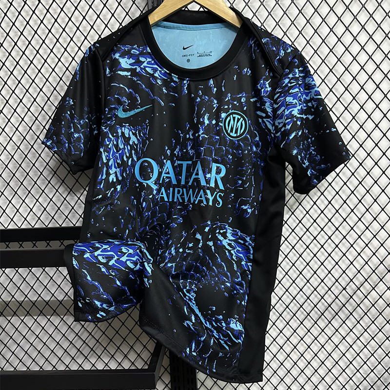 25-26 INT Blue Black Special Edition Fans Soccer Jersey