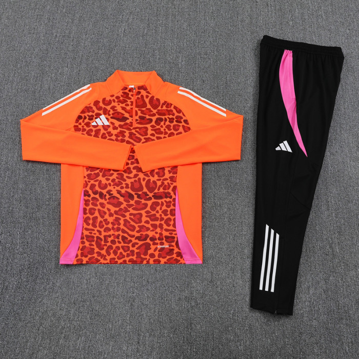 2025 AD Orange Half Pull Tracksuit #AB08 (半拉链)