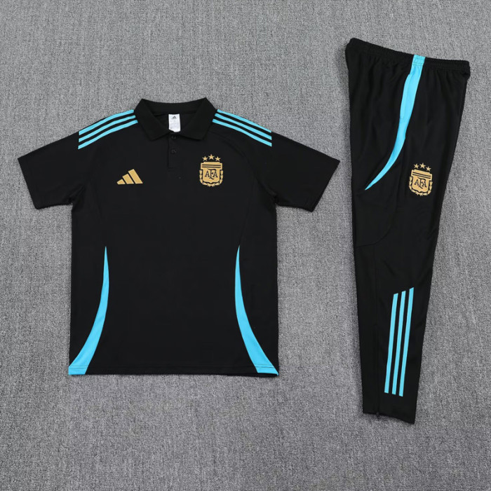 25-26 Argentina Black Polo Tracksuit