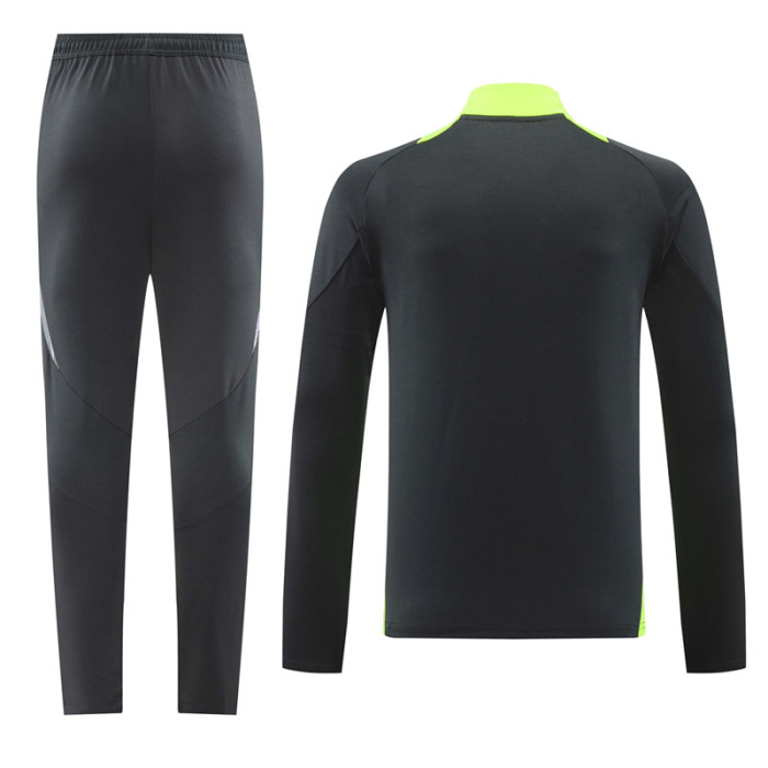 2024 AD Dark gray Half Pull Tracksuit #AB07 (半拉链)