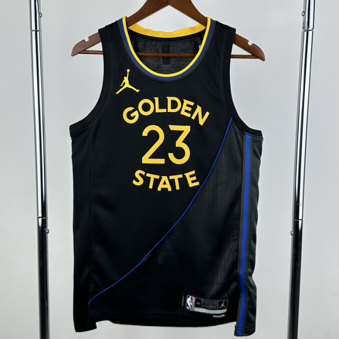 24-25 WARRIORS GREEN #23 Black Top Quality Hot Pressing NBA Jersey (Trapeze Edition) 飞人版