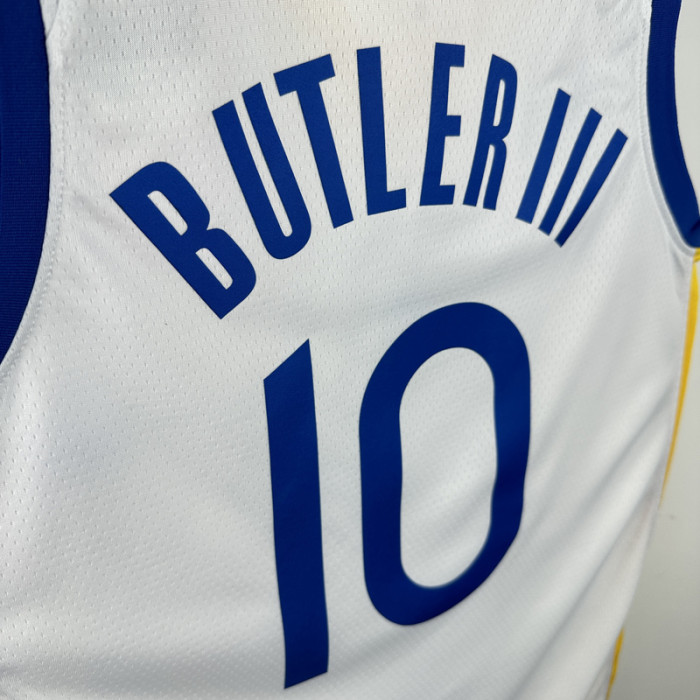 22-23 WARRIORS BUTLERIII #10 White Top Quality Hot Pressing NBA Jersey (V领)