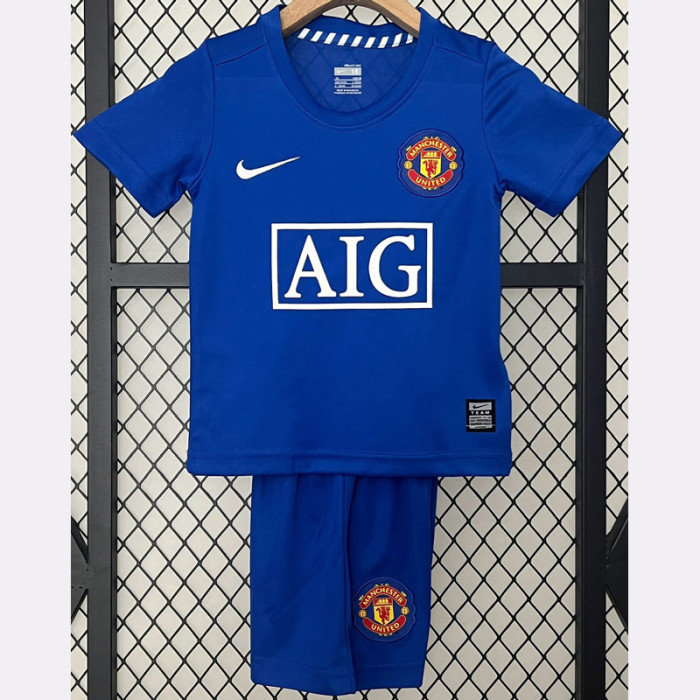 2008-2009 Man Utd Away Kids Retro Soccer Jersey