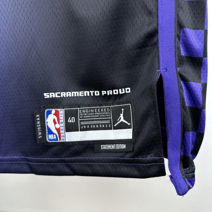 23-24 Kings LAVINE #8 Purple Top Quality Hot Pressing NBA Jersey (Trapeze Edition)飞人版