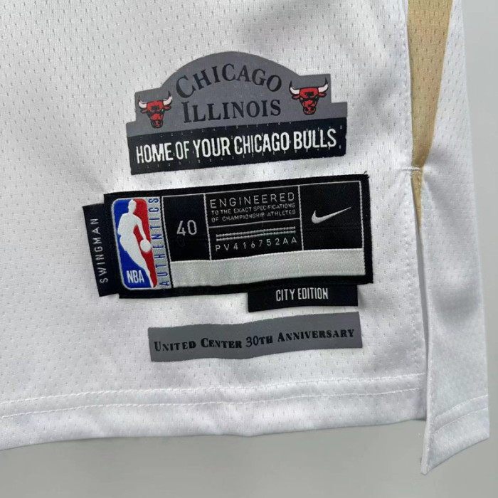 24-25 BULLS WHITE #0 White City Edition Top Quality Hot Pressing NBA Jersey