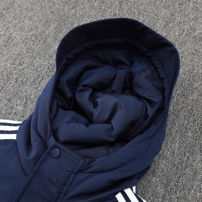 24-25 RMA Royal Blue Hooded Windbreaker Fabric Cotton Coat #G210(金标)