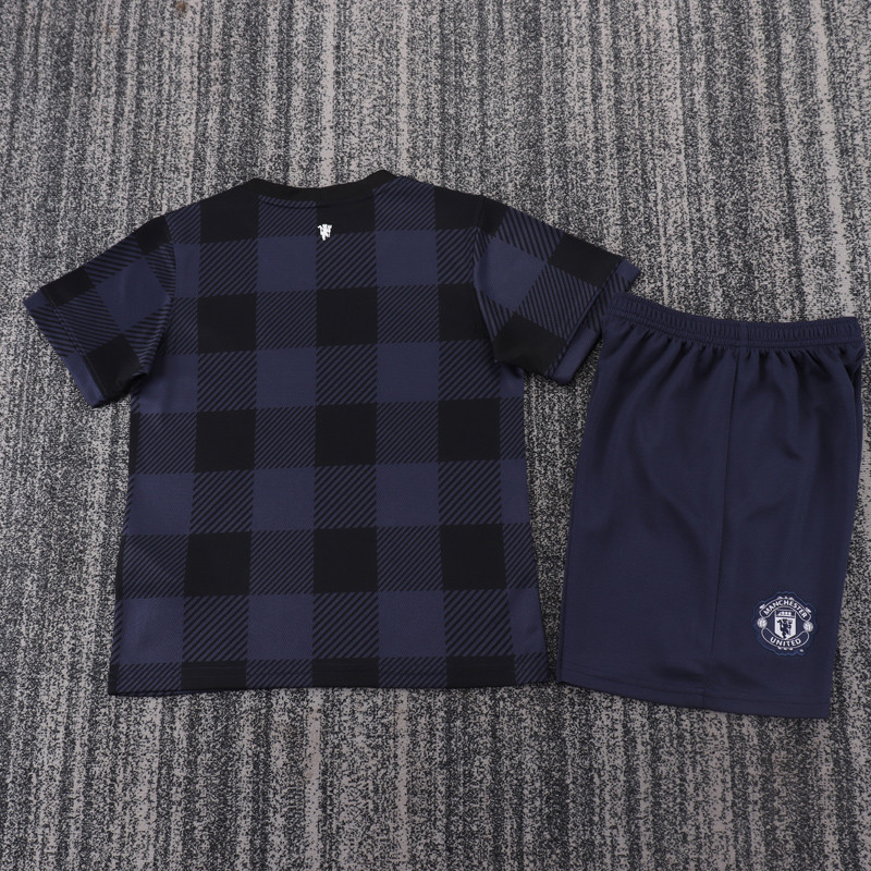 2013-2014 Man Utd Away Kids Retro Soccer Jersey