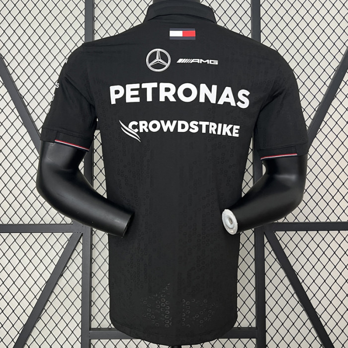 2024 F1 Mercedes Black Polo Racing Suit (有领)