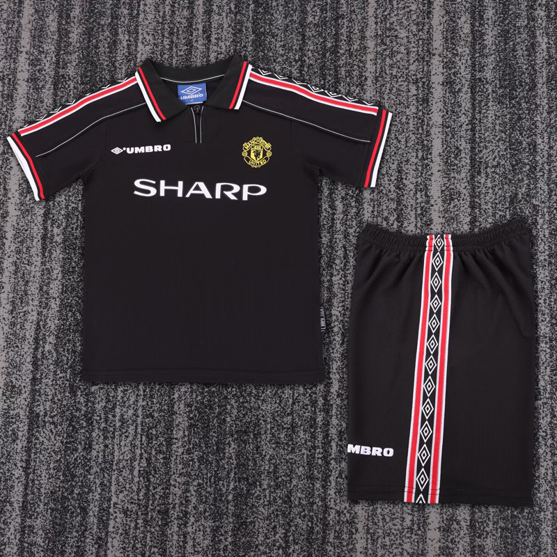 1998-1999 Man Utd Third Kids Retro Soccer Jersey